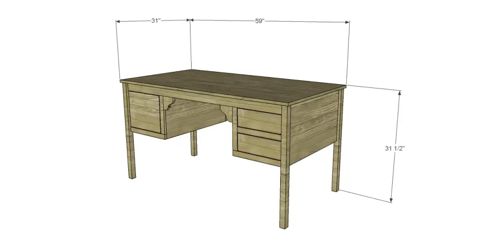 vintage french desk plans dimensions