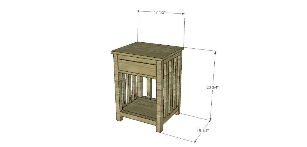 samanea rustic end table plans dimensions