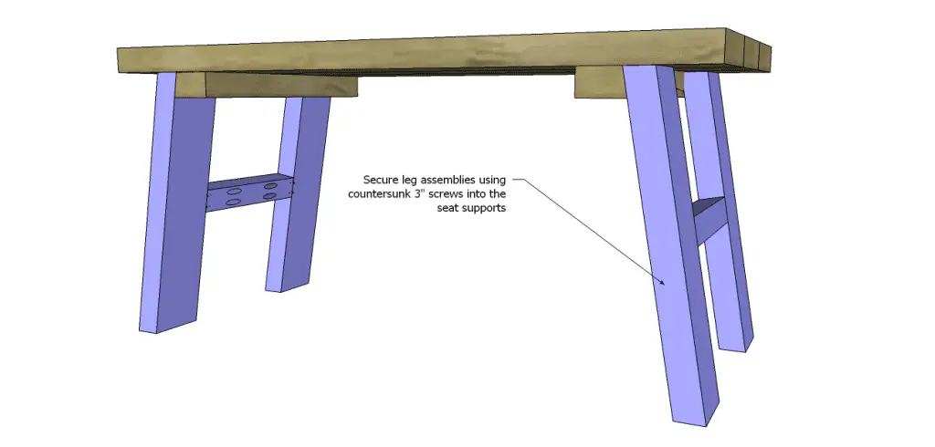 free furniture plans build rustic bench_Legs 2