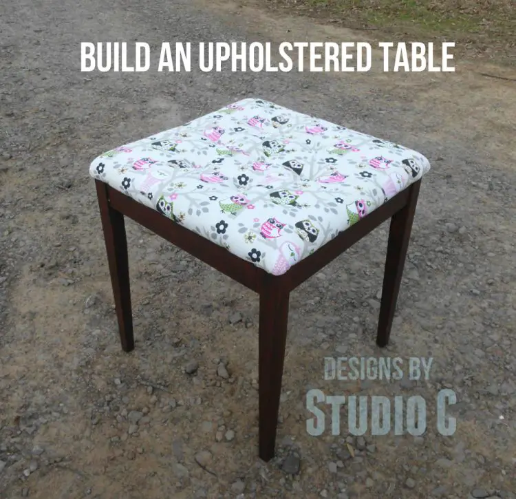 free furniture plans build upholstered table