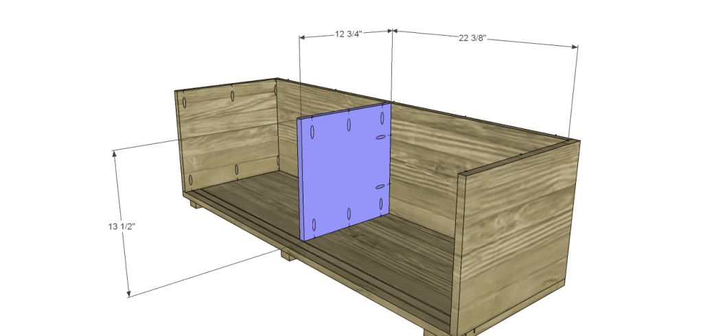 free furniture plans to build a Lincoln Media Console_Divider