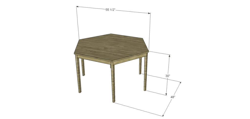 free furniture plans build hexagon dining table