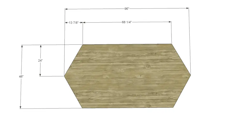 free furniture plans build elongated hexagon table_Top 1