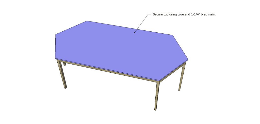 free furniture plans build elongated hexagon table_Top 2