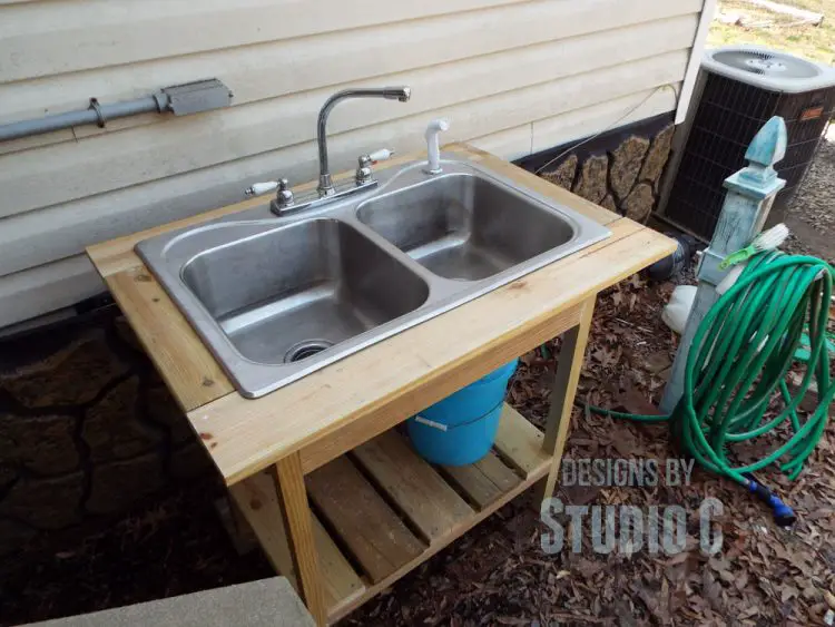install outdoor sink faucet angle