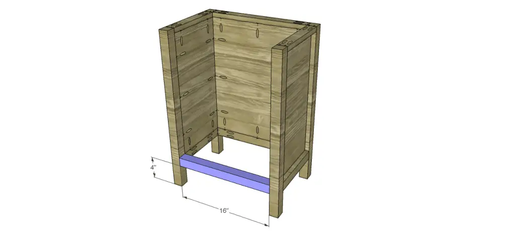 rustic wine cabinet plans-Lower Stretcher
