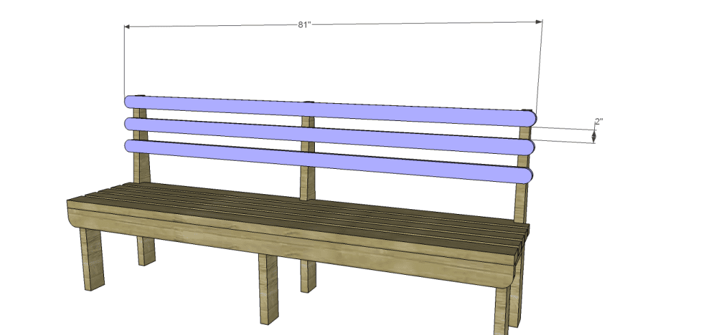 plans build Vintage Wood Slat bench-Back Slats
