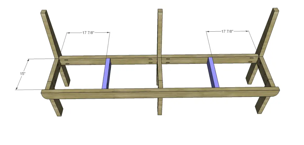 plans build Vintage Wood Slat bench-Seat Supports