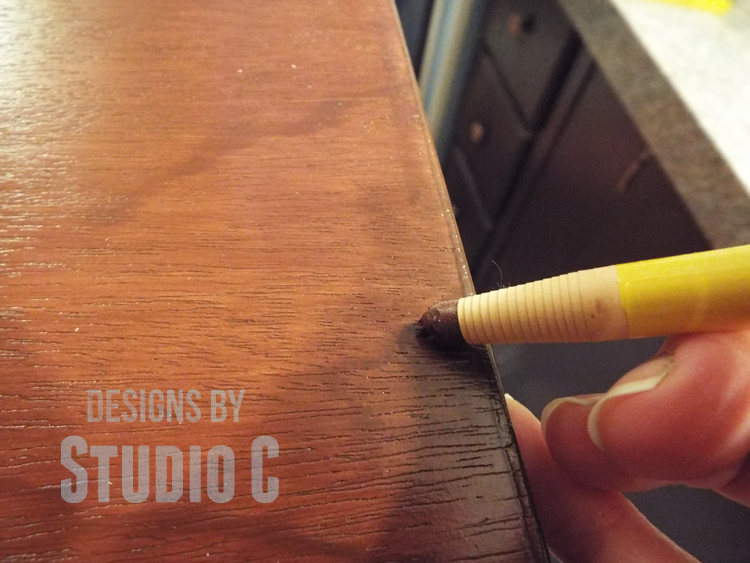 how to fill holes wood wax pencil DSCF1476