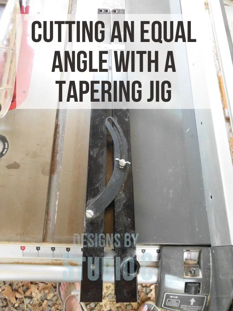 how to use a tapering jig to cut an equal angle SANY1117