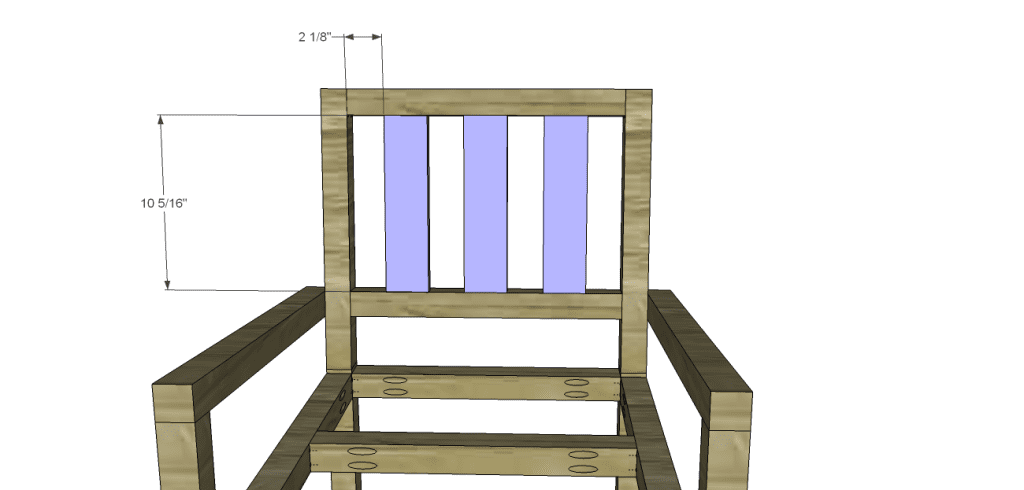 Plans to Build a Barstool with Arms_Back Slats