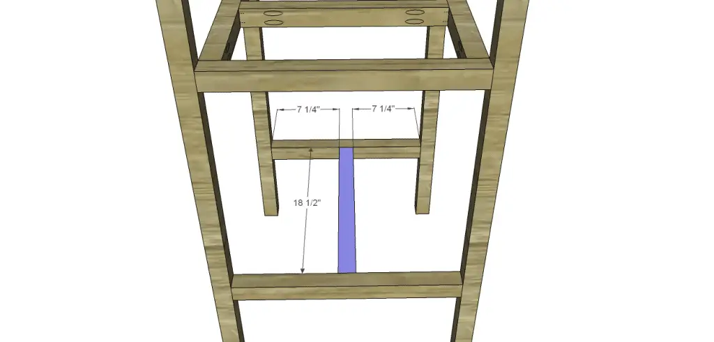 Plans to Build a Barstool with Arms_Lower Stretcher
