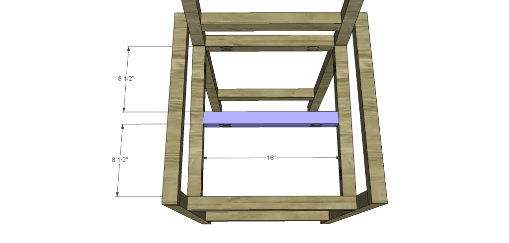 Plans to Build a Barstool with Arms_Seat Stretcher