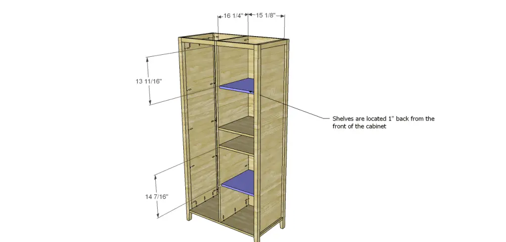 Allie Armoire Cabinet Plans-Shelves 1