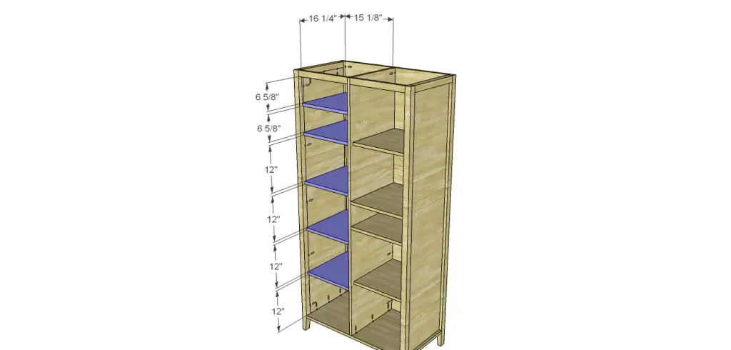 Allie Armoire Cabinet Plans-Shelves 2