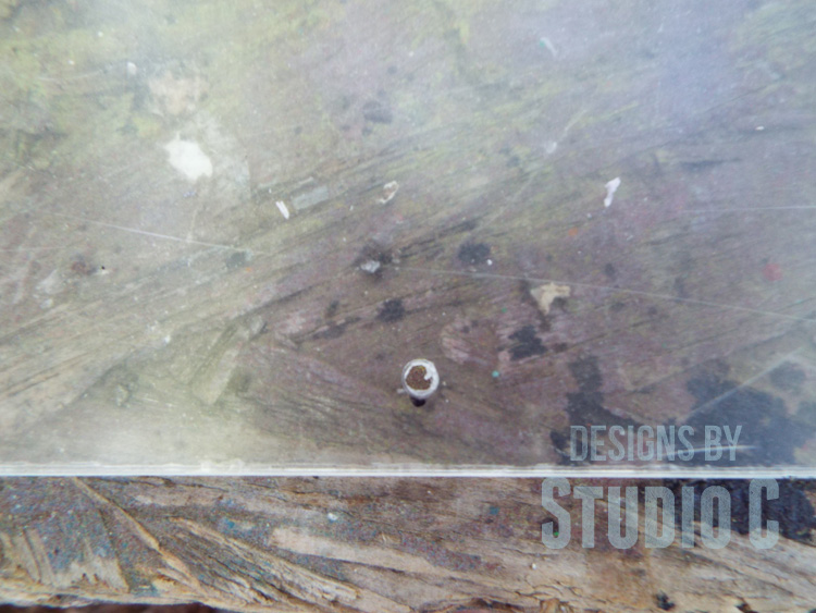 Small DIY Sandblasting Cabinet hole drilled in Plexiglas