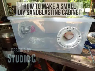 Make A Small Sandblasting Cabinet For The Air Eraser
