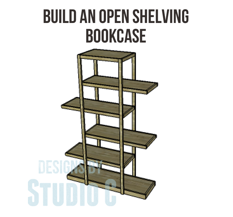 open shelving bookcase