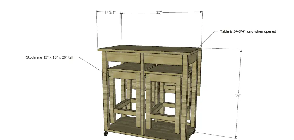 Plans to Build a Space Saving Table and Stools