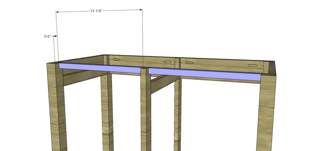 Plans to Build a Space Saving Table and Stools-Front Stretchers