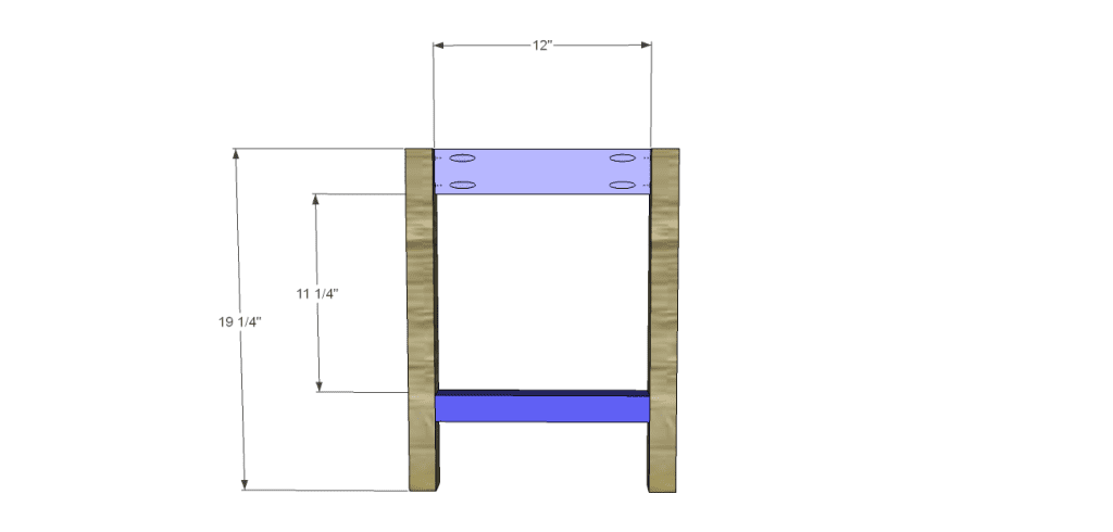Plans to Build a Space Saving Table and Stools-Stool Sides