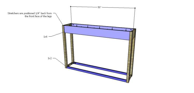 Daisy Console Table Plans-Stretchers