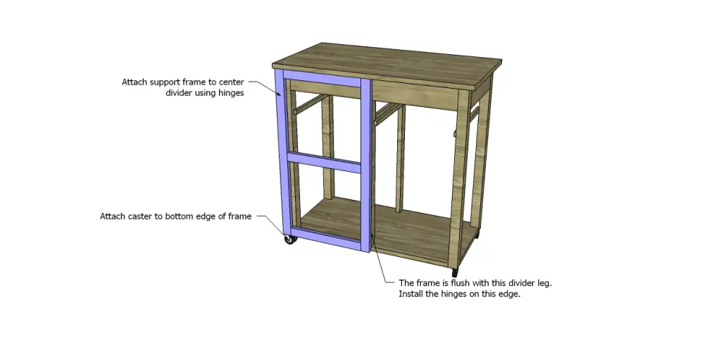 Plans to Build a Space Saving Table and Stools-Support Frame 2