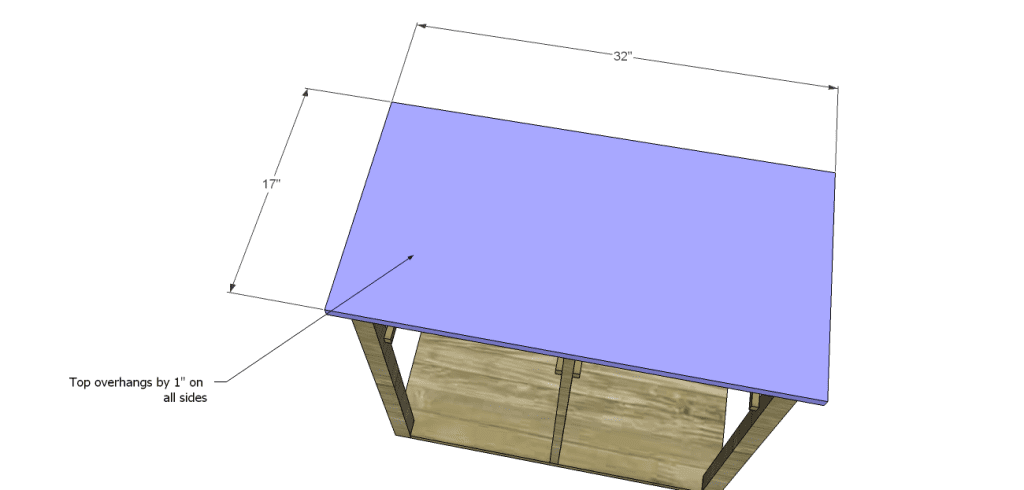 Plans to Build a Space Saving Table and Stools-Top