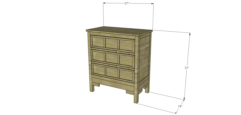 Apothecary End Table Plans dimensions