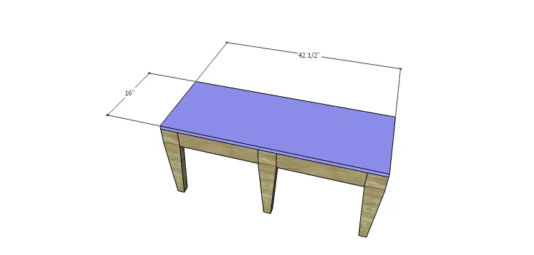 DIY 2x4 Bench Plans-Seat