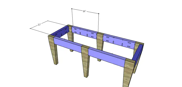 DIY 2x4 Bench Plans-Stretchers
