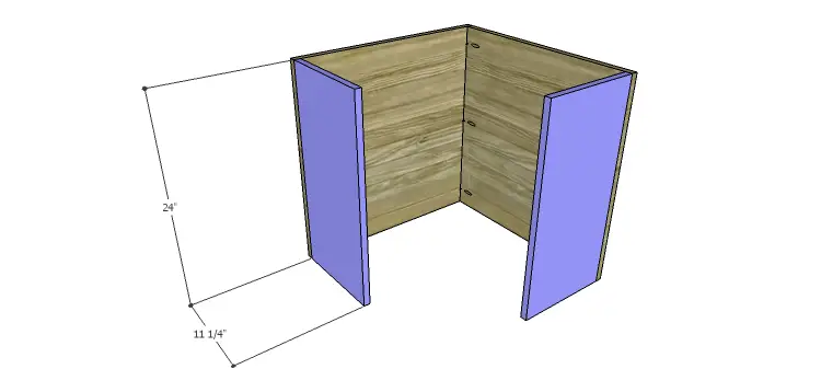 Corner Kitchen Cabinet Plans-Upper Sides