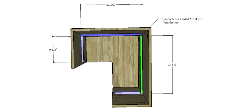Corner Kitchen Cabinet Plans-Upper Supports