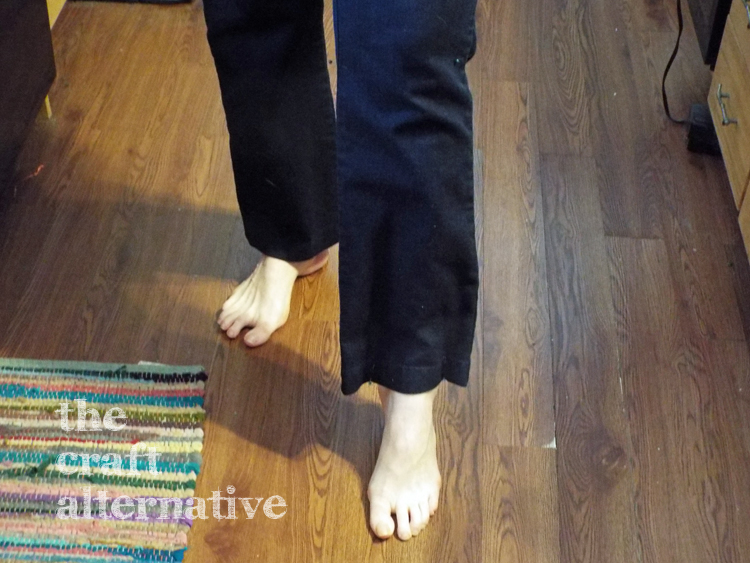 how to taper pants legs pin the amount to take in