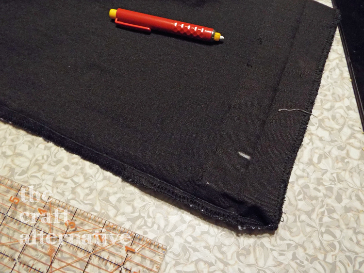 how to taper pants legs marking where the seam will start