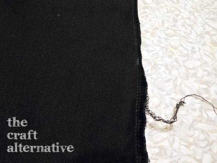how to taper pants legs sew following chalk line