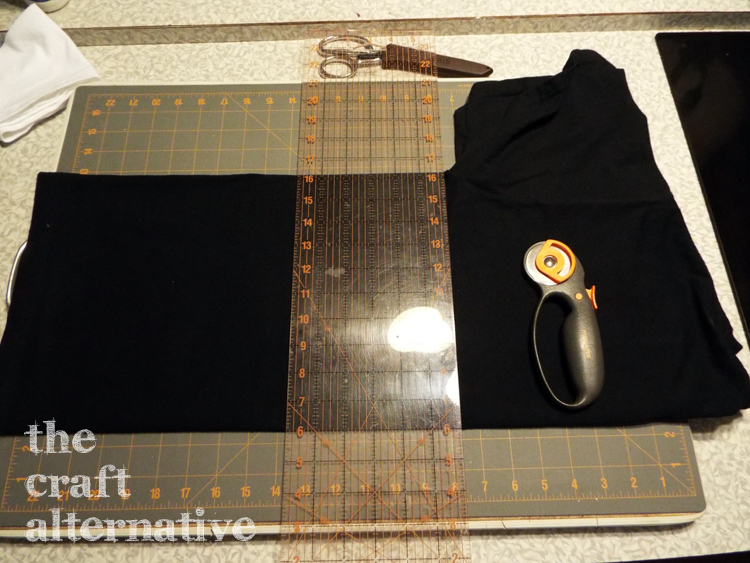 How to Make a T-Shirt into a Dress - lower skirt