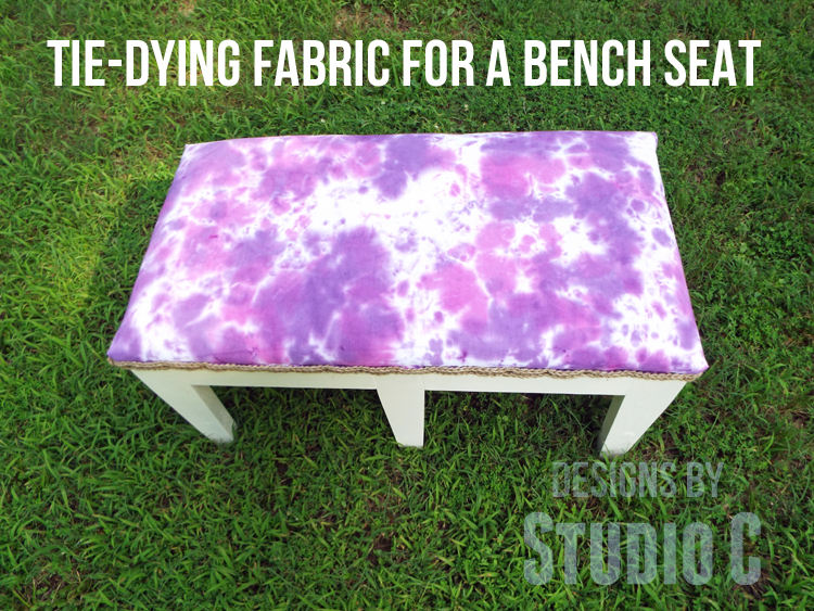 Tie Dye Fabric for an Upholstered Bench Seat