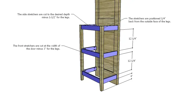 Plans to Build a Table using an Old Door-Stretchers