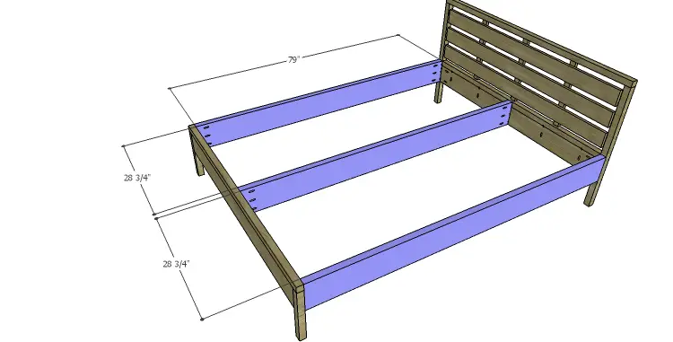 DIY Plans to Build an August Queen Bed-Rails