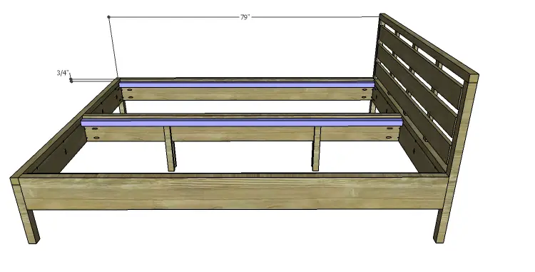 DIY Plans to Build an August Queen Bed-Slat Supports