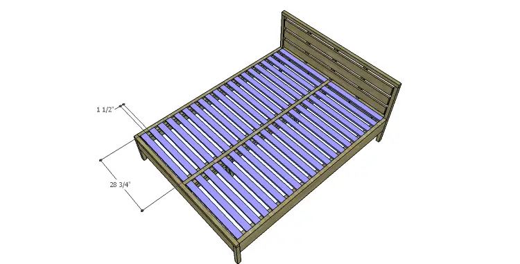 DIY Plans to Build an August Queen Bed-Slats