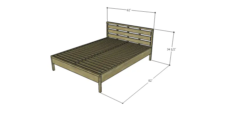 DIY Plans to Build an August Queen Bed