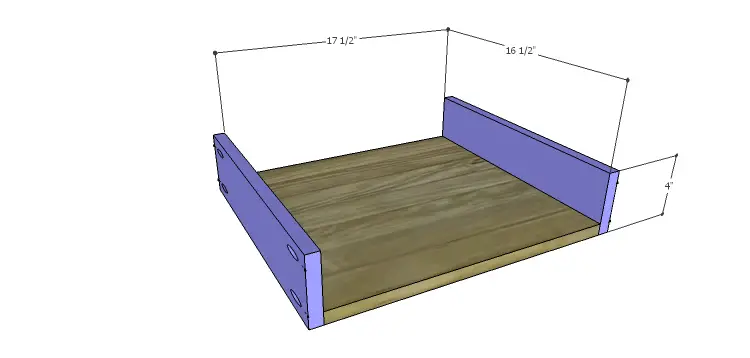 DIY Mini Fridge Cabinet Plans-Center Drawer BS