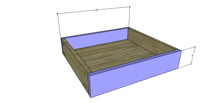 DIY Mini Fridge Cabinet Plans-Center Drawer FB