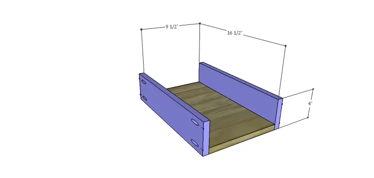DIY Mini Fridge Cabinet Plans-Drawer BS