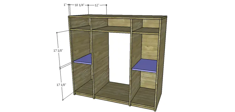 DIY Mini Fridge Cabinet Plans-Shelves