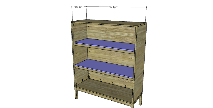 DIY Vintage Pantry Cabinet Plans-Shelves