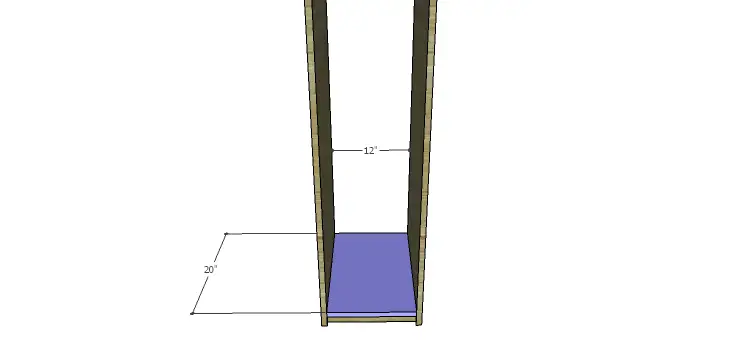DIY Mini Fridge Cabinet Plans-Side Bottom