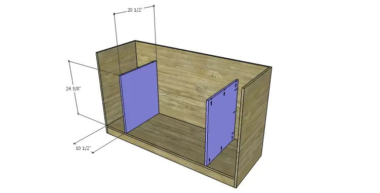 DIY Plans to Build a Kemper Media Console-Lower Dividers